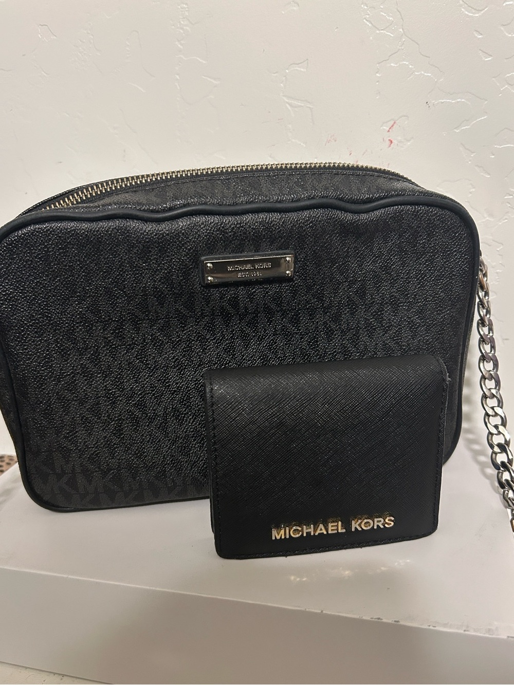 Michael Kors Black Shoulder Bag with Wallet